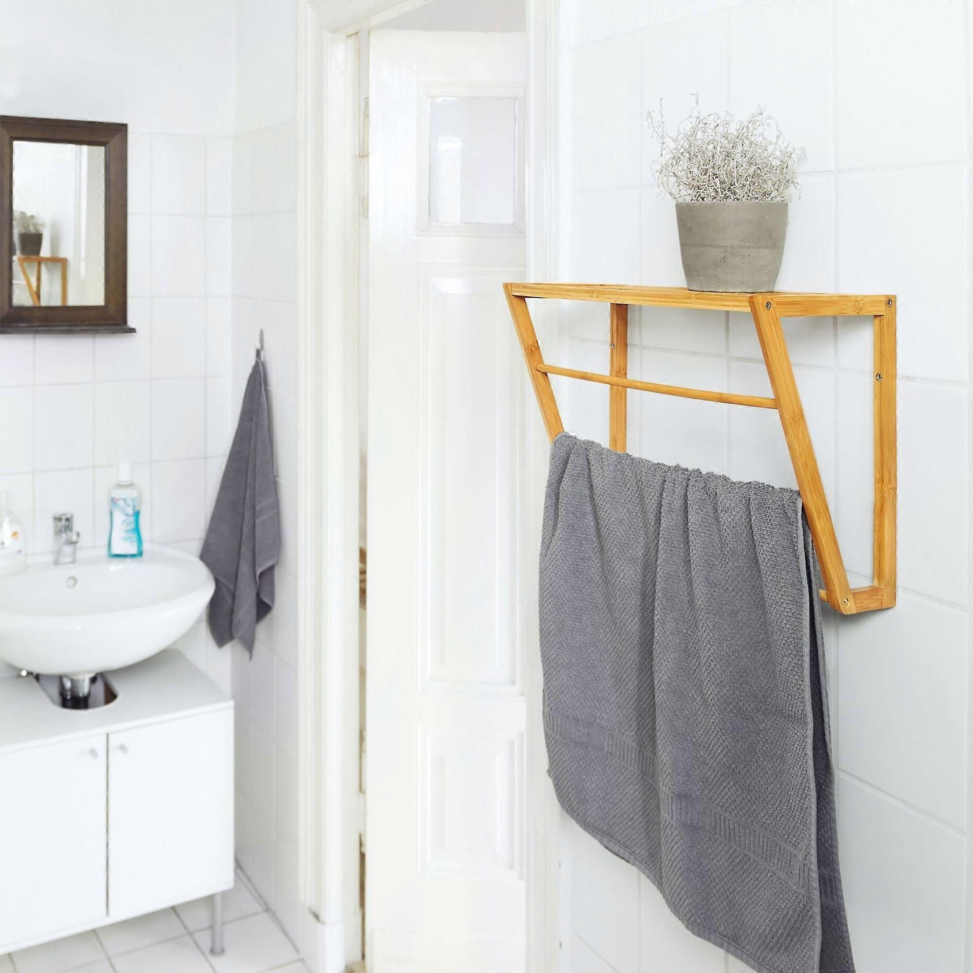 Bamboo bathroom shelf