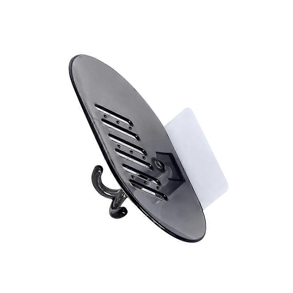Wall Mounted Soap Box for Bathroom Storage Use with Hook Black