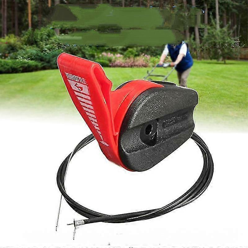 Universal Red Lawn Mower Throttle Switch Assembly (with 165cm Throttle Cable)