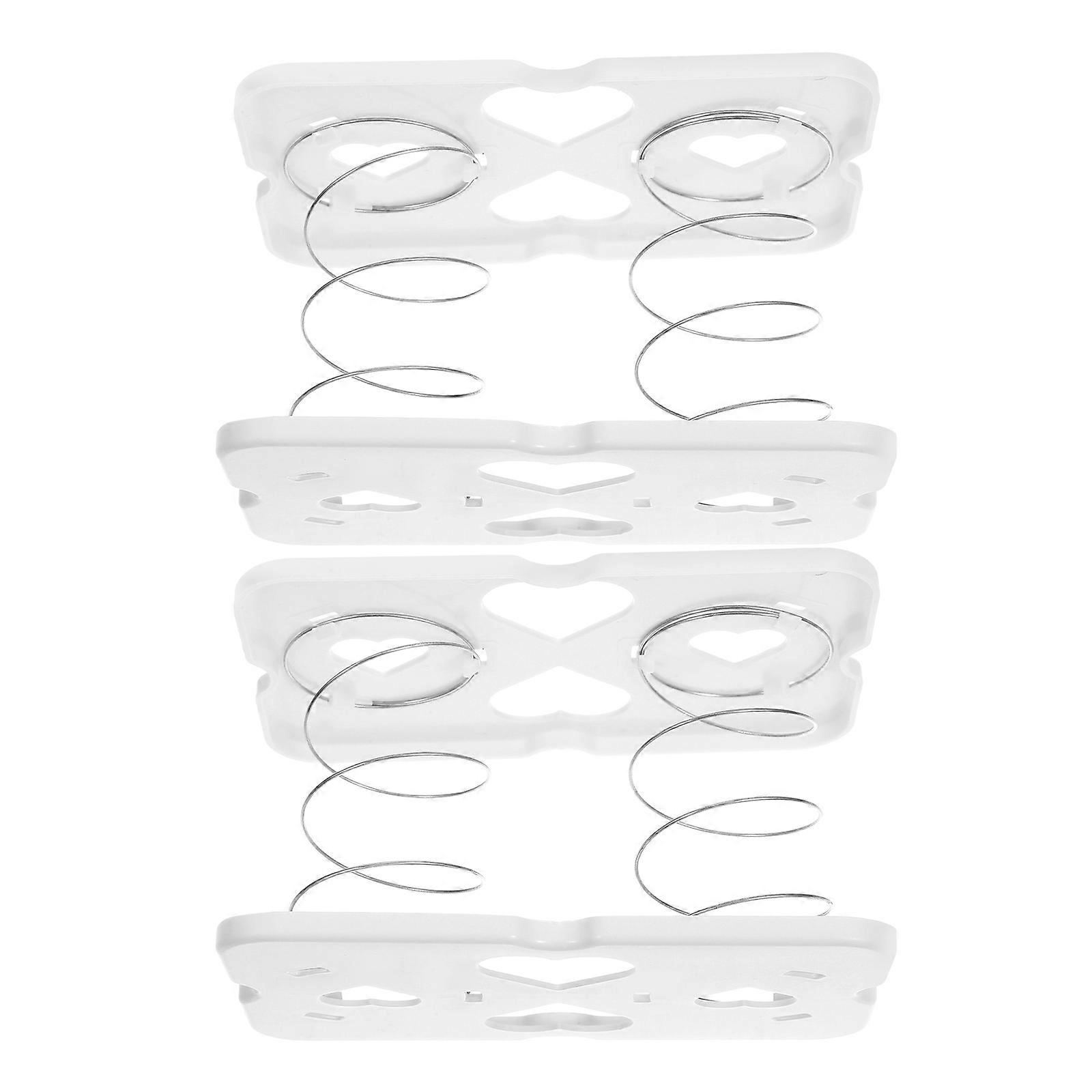 2pcs Tissue Box Spring Supports Automatic Lifting Spring Tissue Box Spring Bracket White