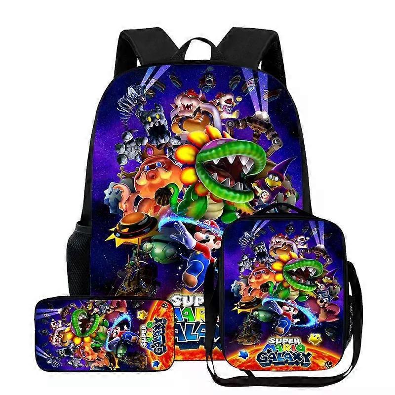NEWSuper Mario Galaxy School Backpack 3PC