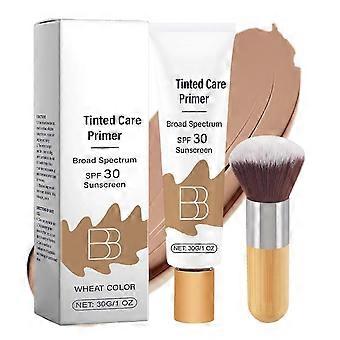 Tinted Moisturizer SPF 30 with Brush, Hydrating Matte Finish for LightMedium Wheat Skin