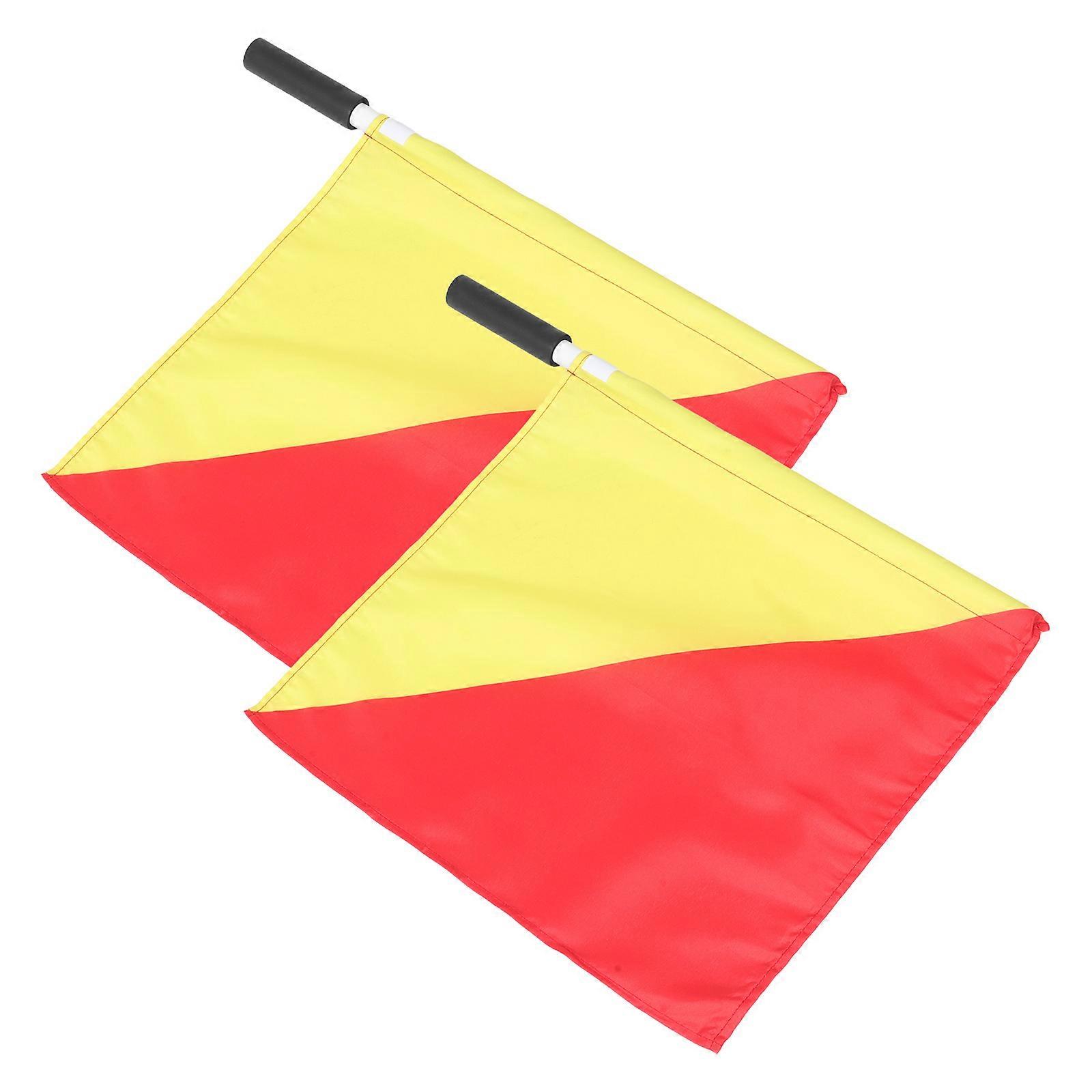 Military Training Flag Set for Safety 2Pcs Commanding Handheld Flags