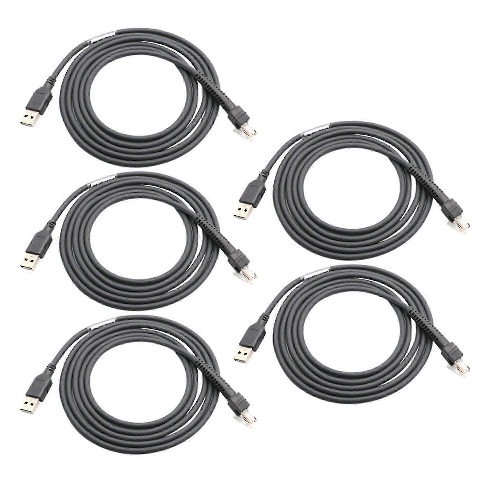 5X Scanner Data Cable LS2208 AP LS4208 DS9208 Barcode Scanner USB Port Data Cable