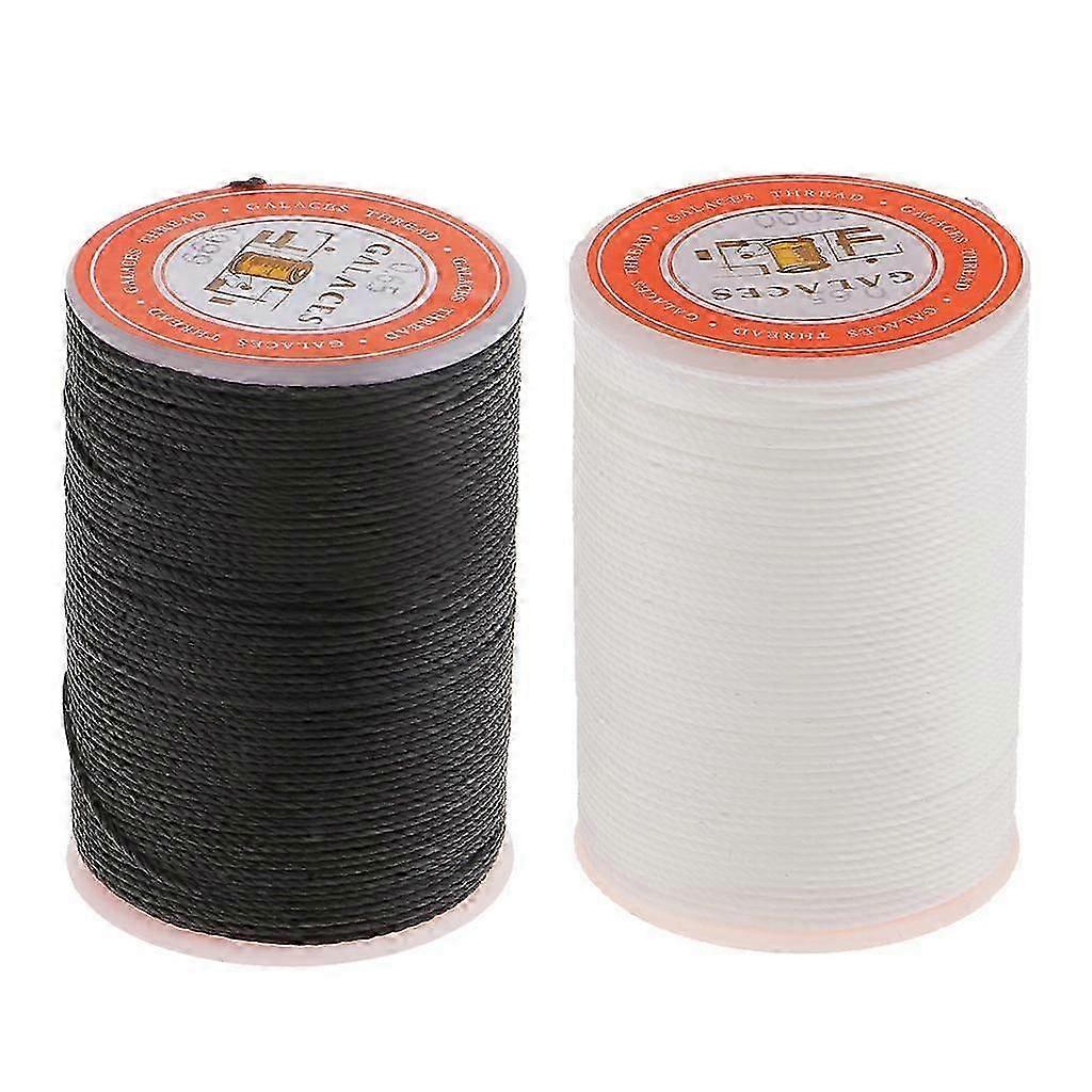 2 pieces leather sewing polyester waxed sewing thread cord [MI]
