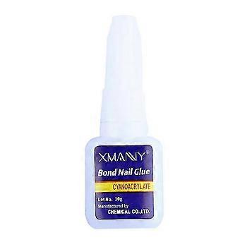 Transparent Quick-Bond Nail Glue 10g for Long-Lasting Manicure, Natural Safe Formula