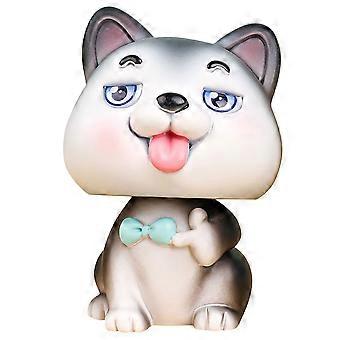 Dog Dog Figurines Shaking Head Resin Miniature Figurines for Desktop
