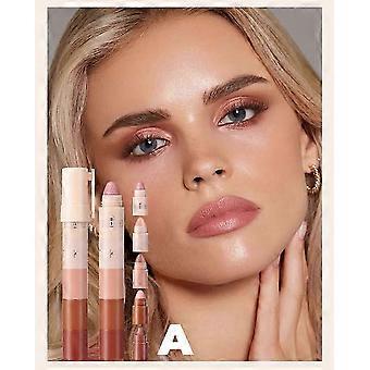 5 in 1 Velvet and Matte Eyeshadow Stick Set - 5 color combinations, pigment matte Shimmer Makeup - Mini Lazy Eyeshadow Pencil