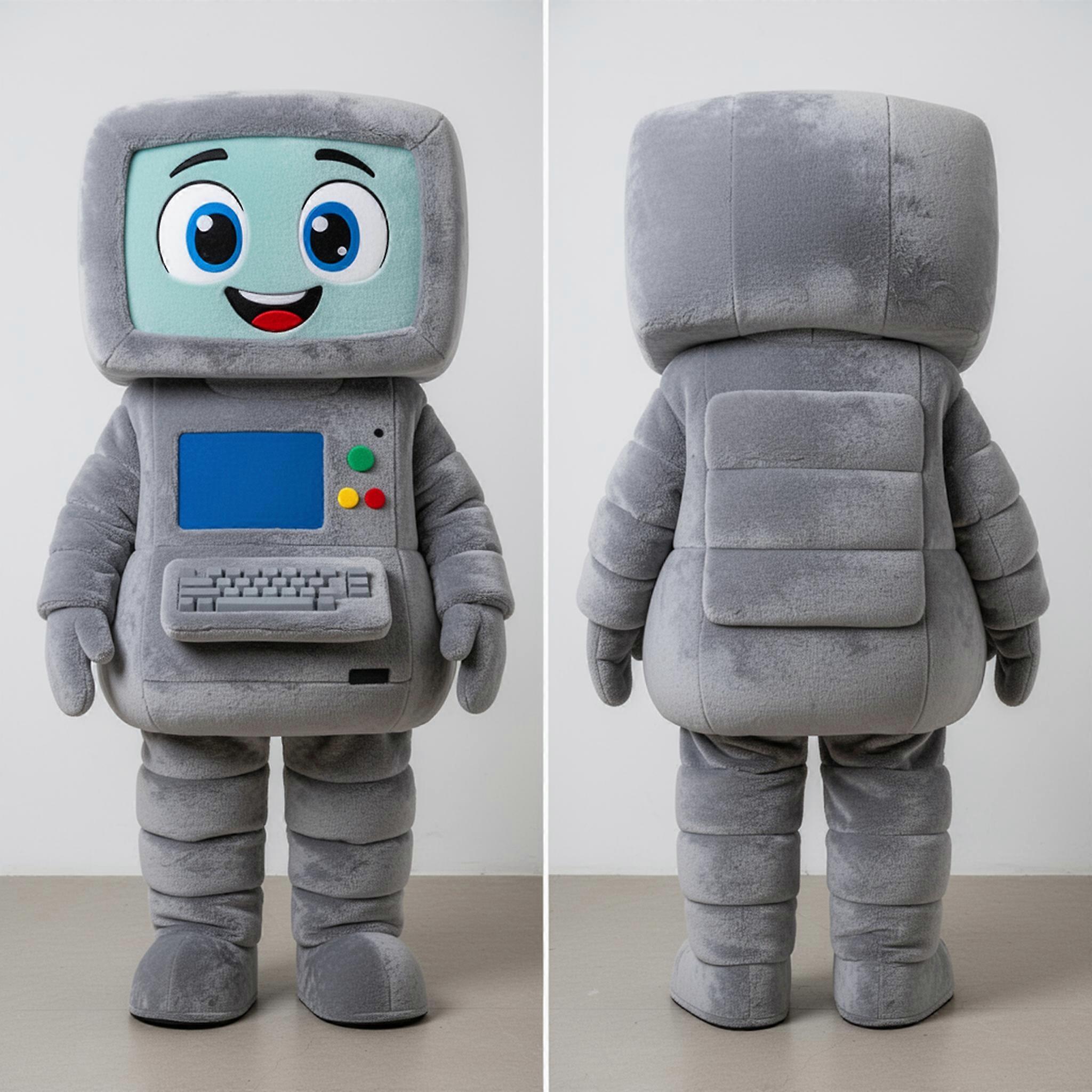 MASTICOT Gray Rounded Computer Mascot