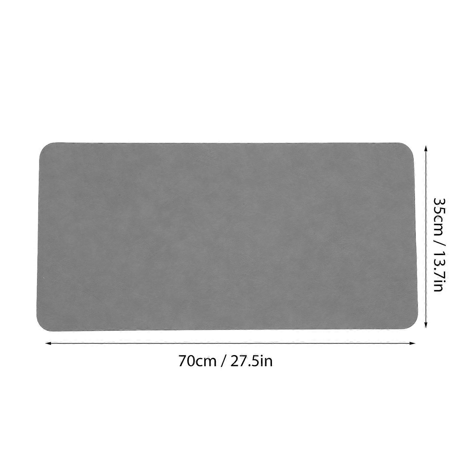 Grey Large Desk Mat Mouse Pad for Office Dual Protector