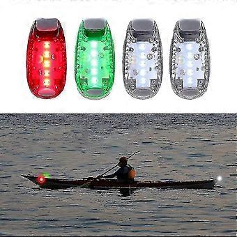 Night Visibility Safety Navigation Light, Red Green White LEDs, 3 Modes, IPX5 Waterproof, for Boat Kayak Bike Stroller Runners - 4 Pack