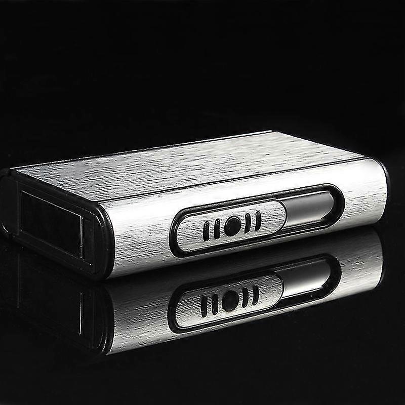 _Aluminum Automatic Ejection Cigarette Box Windproof C Ciga Case Holder