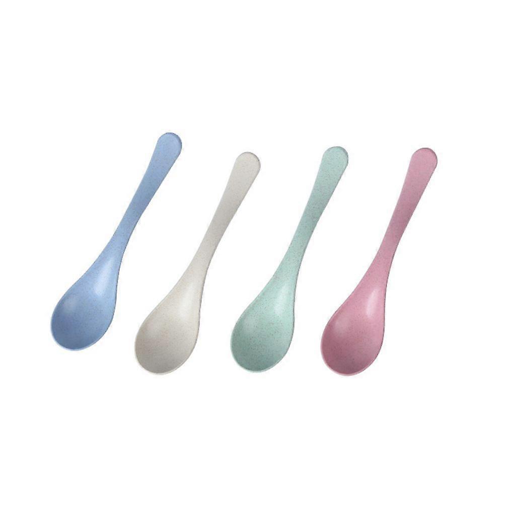 4pcs Cutlery Set Tableware Tableware Spoons Wheat Fiber for Students