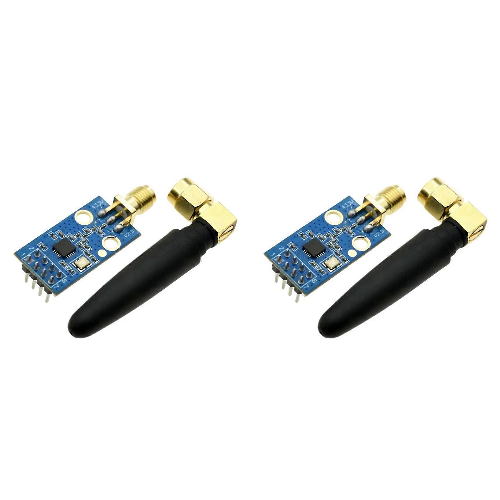 CC1101 Wireless Module with SMA Antenna Wireless Transceiver Module for 433MHZ Enhanced Range Communication 2 Sets