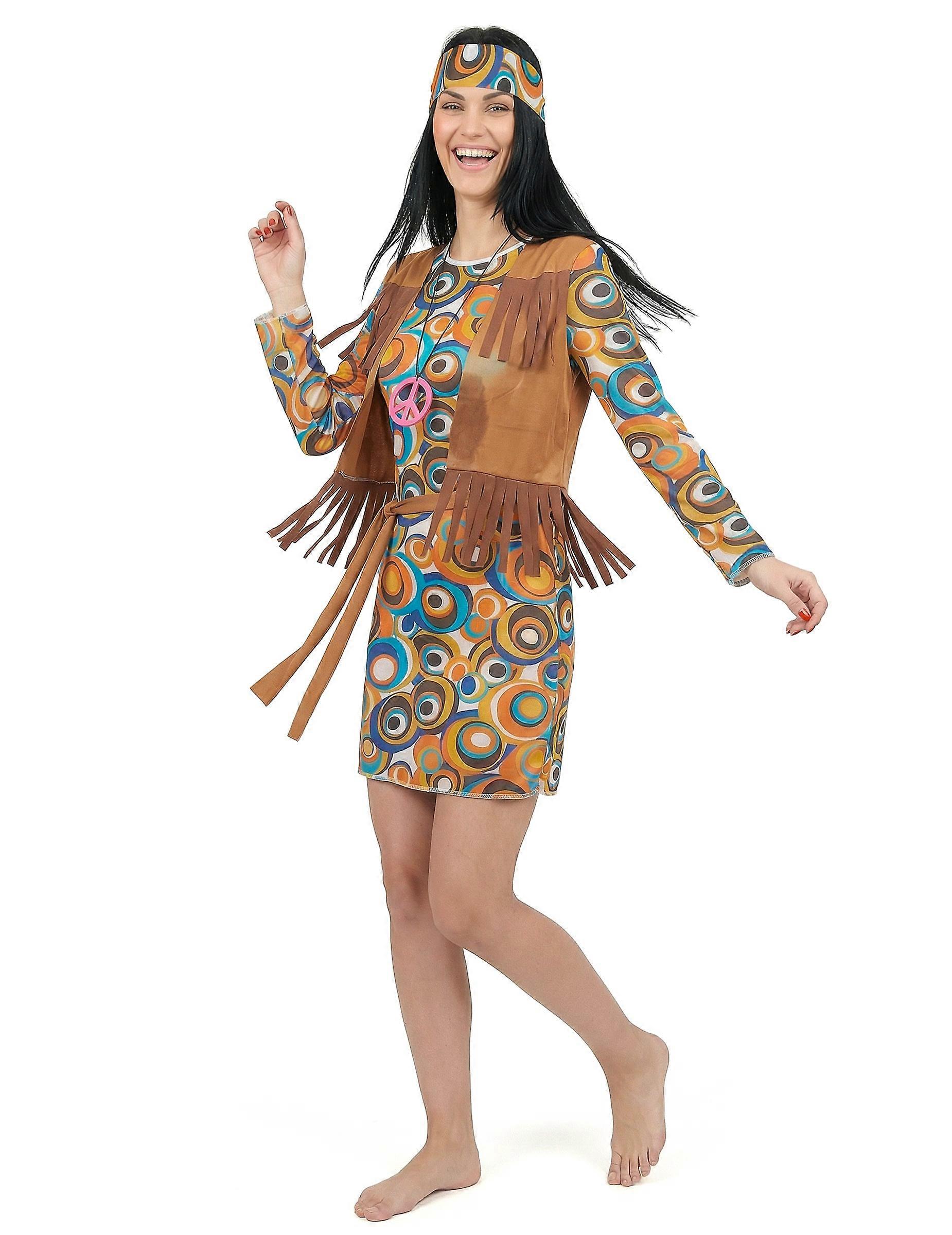 Women's round pattern hippie costume
