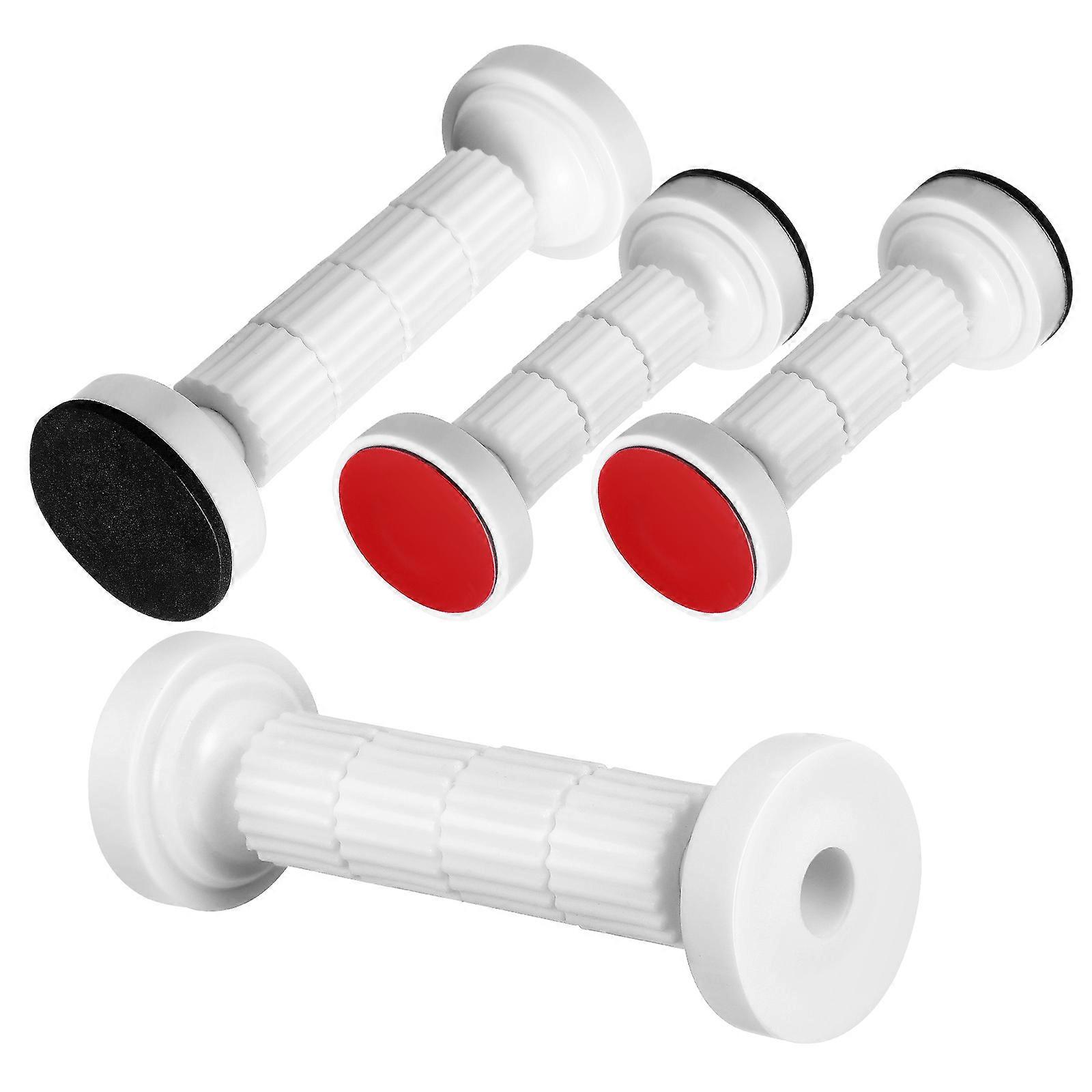 Adjustable Headboard Stopper Bed Frame Wall Protector 4Pcs White Set