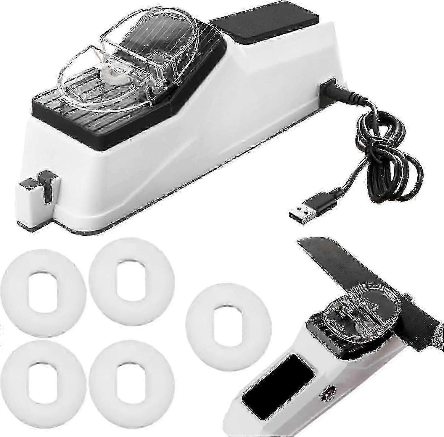 5-Second Electric Knife Sharpener Dual Mode with Non-Slip Base