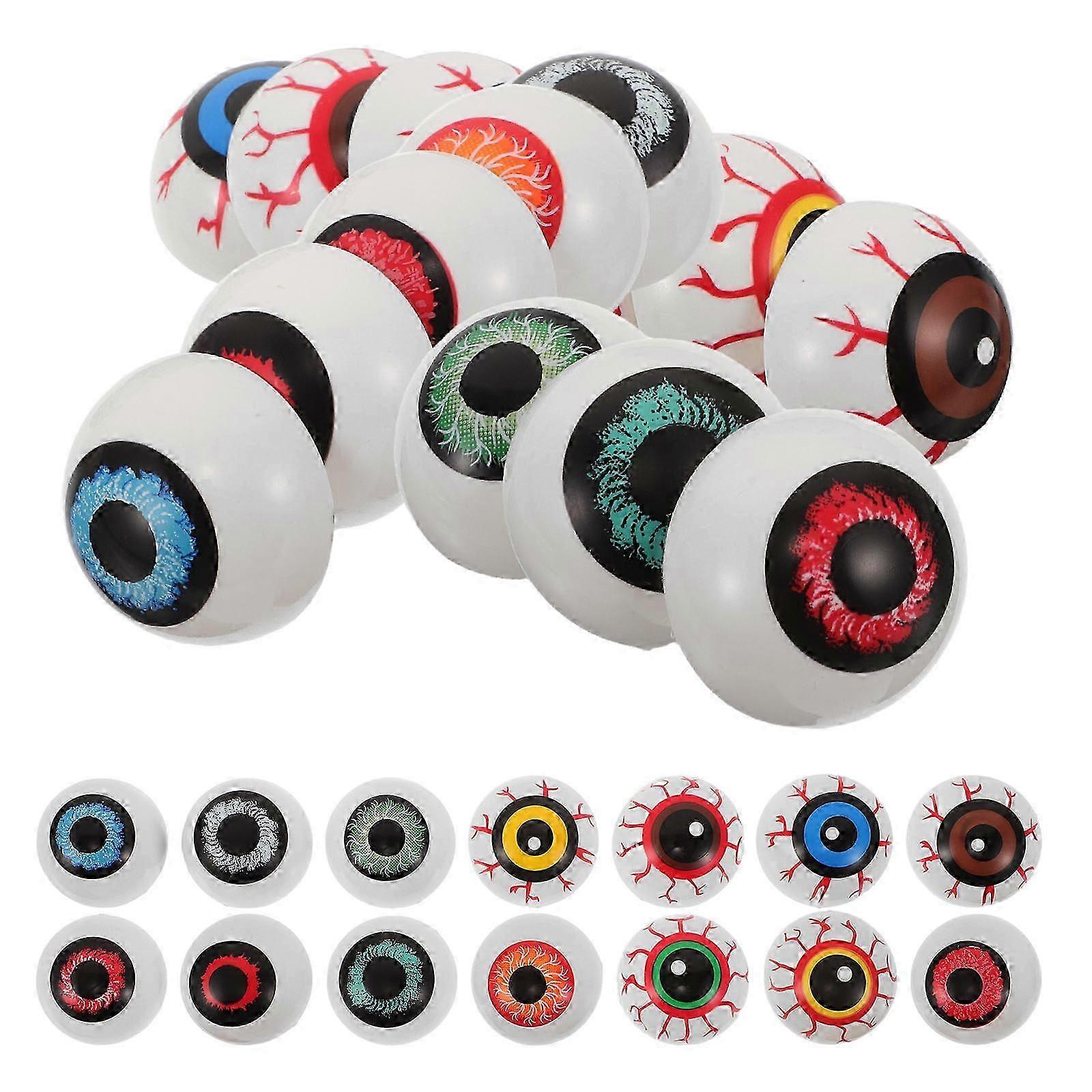 Halloween Plastic Eyeballs Half Round compatible with Decoration 84Pcs