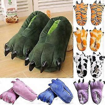 Slippers Unisex Dinosaur Plush, Soft Warm Claw Funny Animal Home