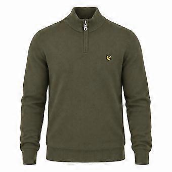 Lyle & Scott Cotton Merino Quarter Zip Jumper  Ash