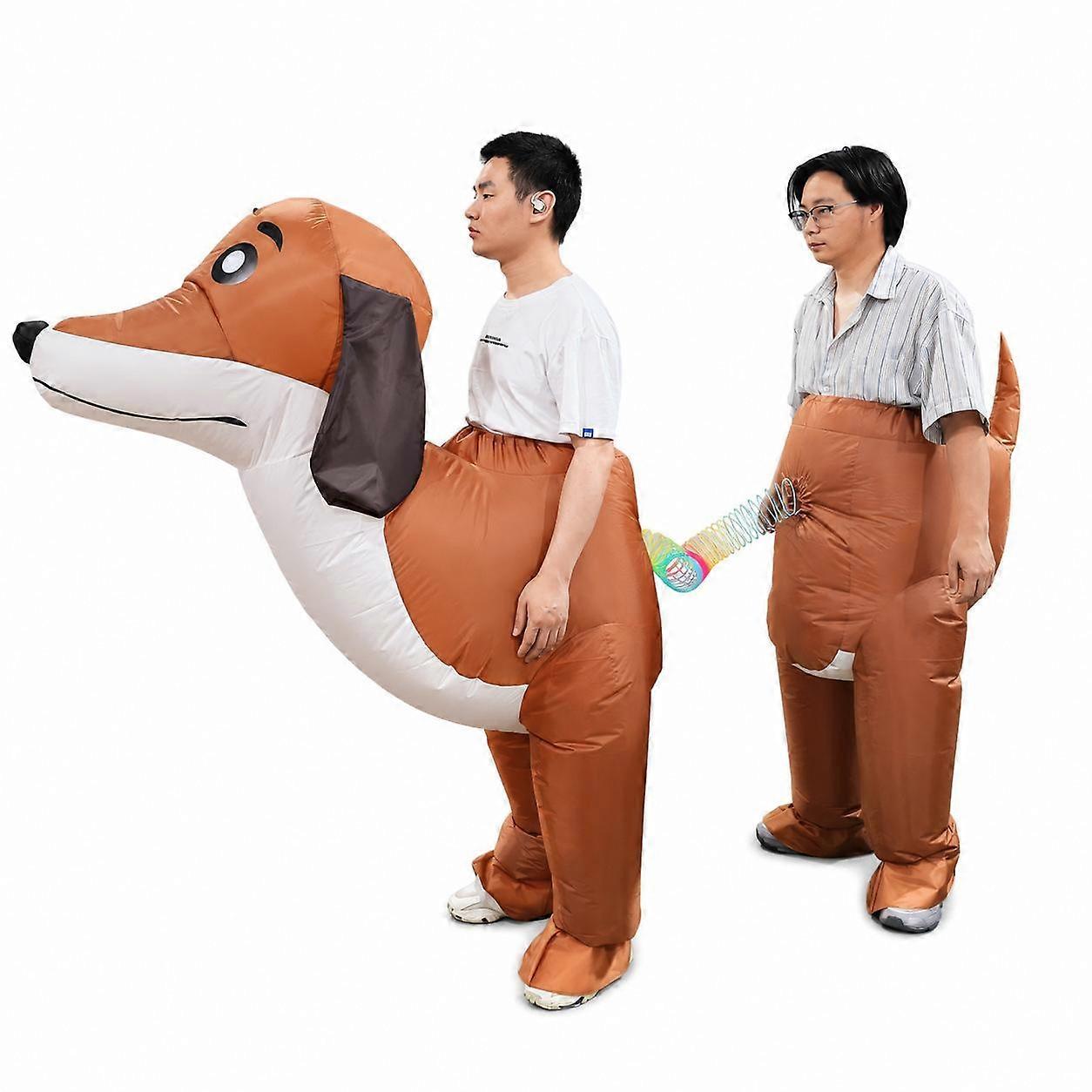 Two-person cycling spring dog inflatable suit