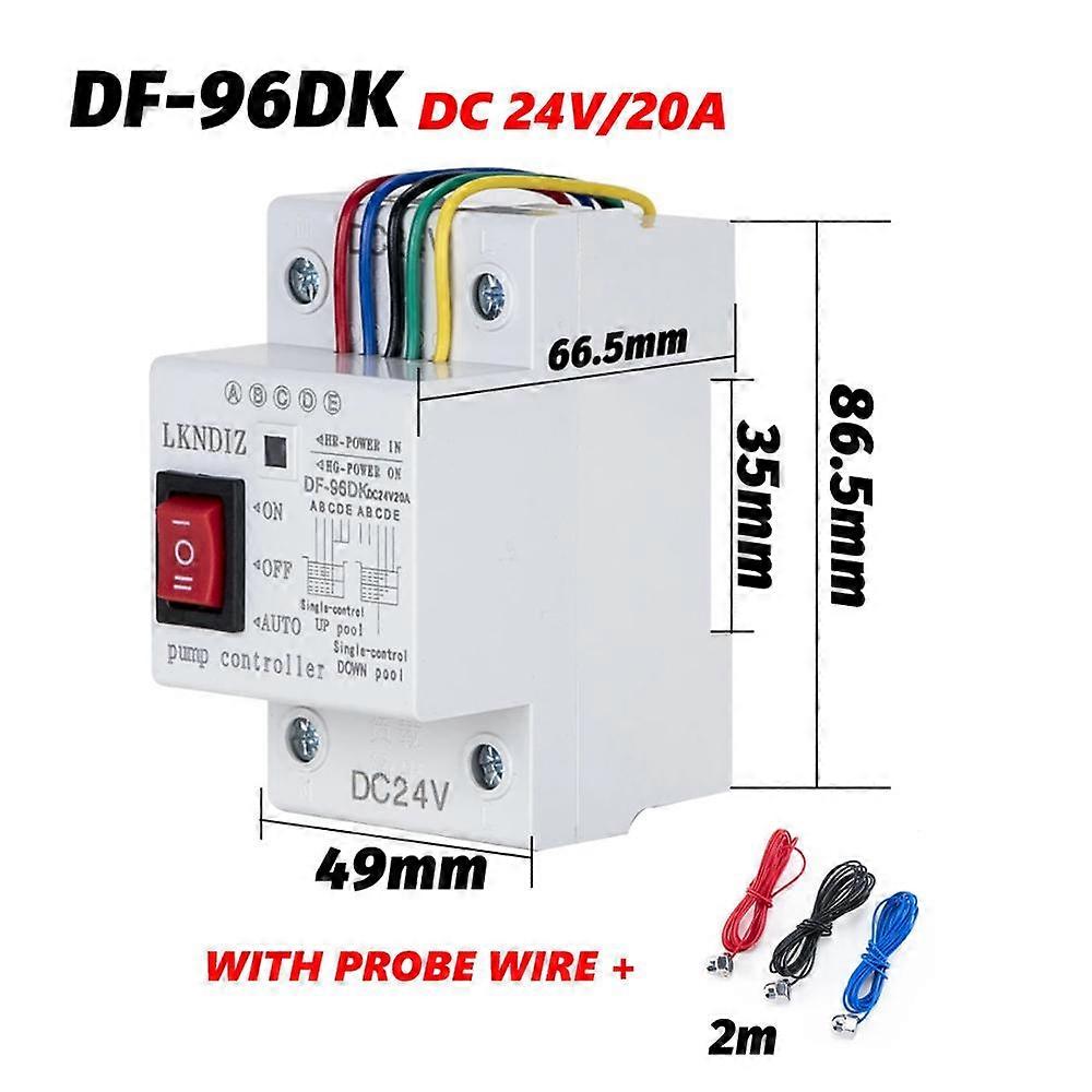 DF-96DK Automatic Water Level Controller Switch DC 12V 24V 20A Water Tank Liquid Level Detection Sensor Water Pump Controller