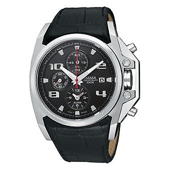 Pulsar madrid Quartz Analog Man Watch avec Bracelet Cowhide PF3841X1