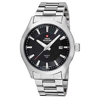 Swiss Military Quartz Analog Man Watch with SM34024.01 Stainless Steel Bracelet