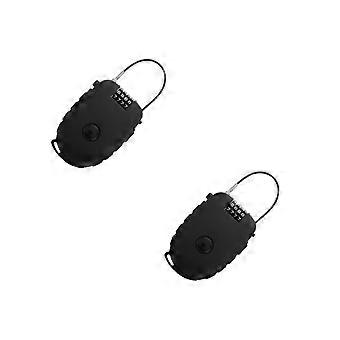 Flexible Stretchable Steel Wire Lock for Bike Use Including 2Pcs Portable Cable