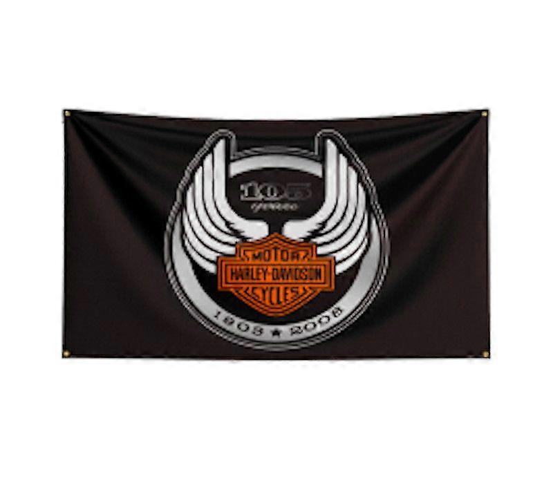 Harley Davidson Motorcycle Logo Flag CC0382