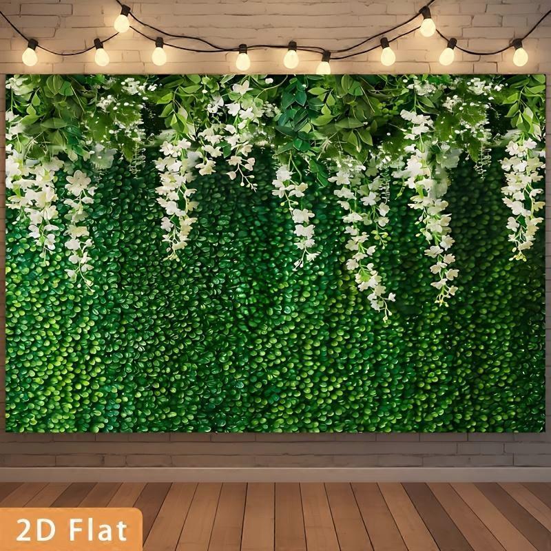 Faux mur végétal réaliste, tapisserie en forme de lierre et de glycine, décor floral, papier peint représentant une jungle, décoration intérieure bohème.