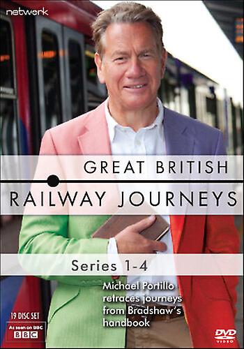 Great British Railway Journeys Series 1-4 DVD (2017) Charles Bunce cert E 19 - Region 2