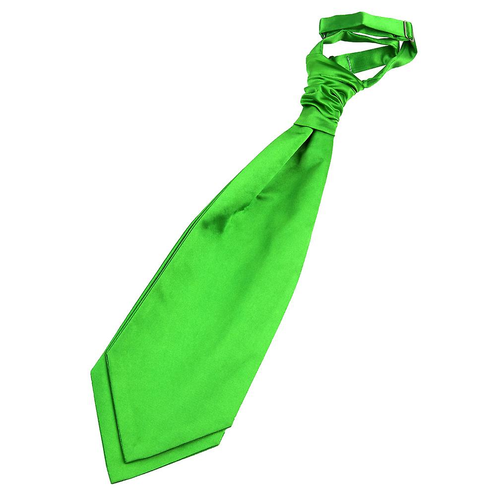 Apple Green Plain Satin Pre-Tied Wedding Cravat