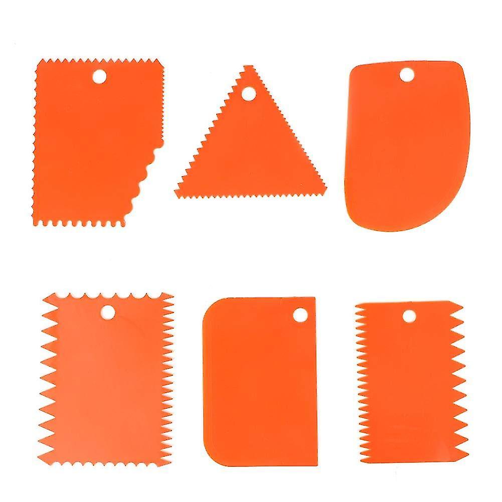 6pcs Plastic Clay Scraper Handle Carved Clay Sculpture Diy Tool Pottery Clay Scraper Ceramic Jagged