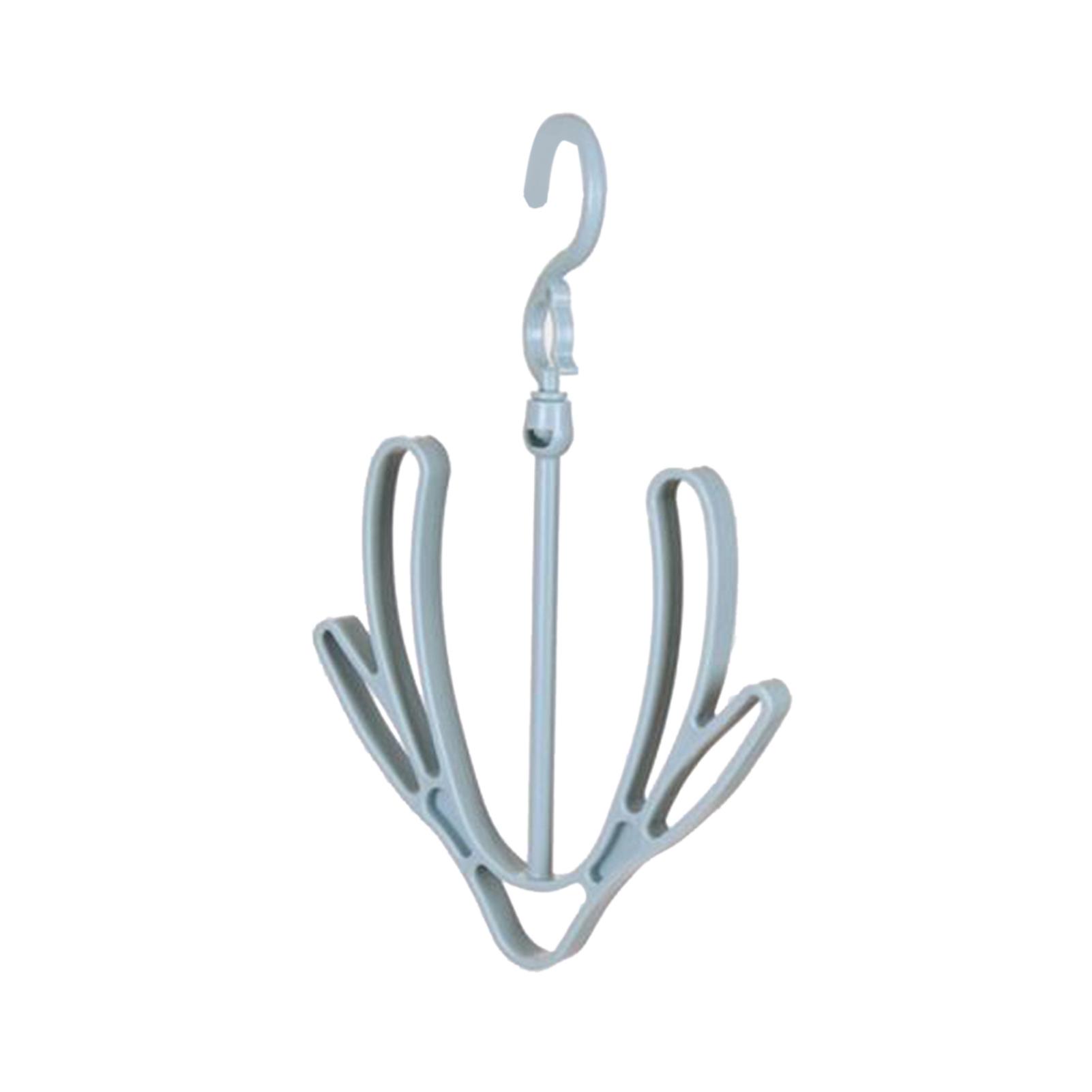 Shoes Drying Rack PP 360° Rotatable Windproof Connectable Shoes Storage Hanger for Scarves HatsBlue