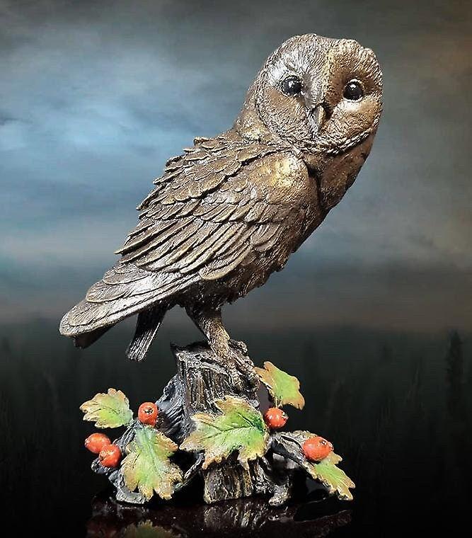 Barn Owl With Hawthorne Sculptures & Statues