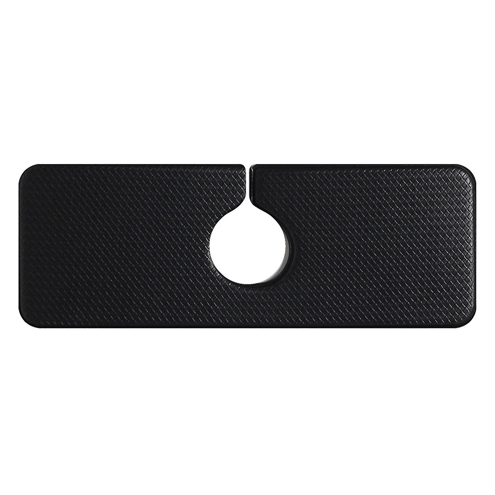Waterproof Tear-resistant Faucet Mat Faux Leather Practical Non-sliding Sink Counter Mat For Home