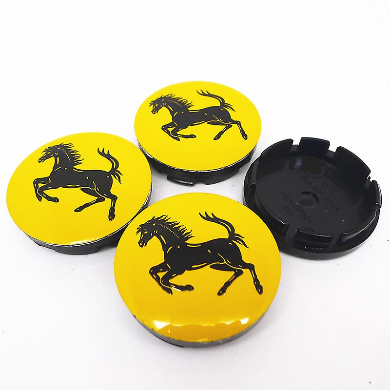 4 יחידות 56 מ"מ עבור פרארי סוס חמור רכב גלגל מרכז רכזת כובע סמל תג סטיילינג אביזרים