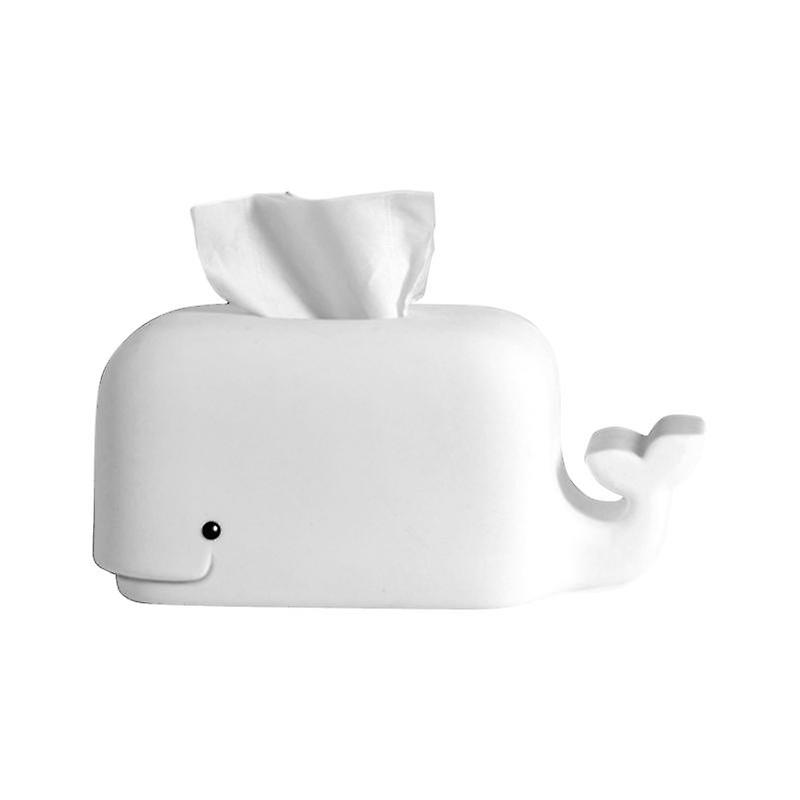 Desktop Tissue Box Whale Shape Fall-resistant Home Decoration Tissue Storage Holder for Kitchen
