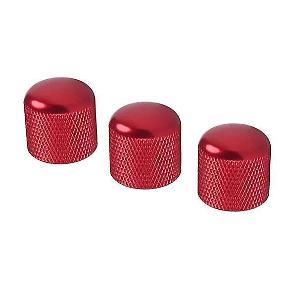 2x3 Pcs Electric Guitar And Bass Tone Volume Electronic Control Knobs Cap Red