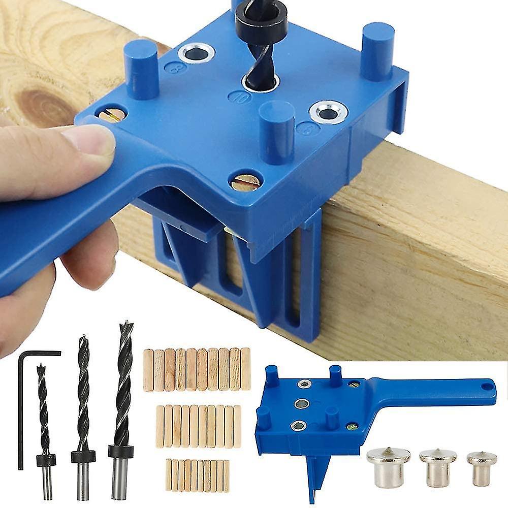 41 Pcs Dowel Drilling Jigs Trunnion Drill Jig Kit Straight Hole Carpentry Dowel Jig With 6/8 / 10mm