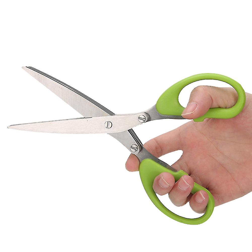 Herb Scissors Scallion Cloth 5?Layer Multifunctional Household Green Handle Kitchen Shears
