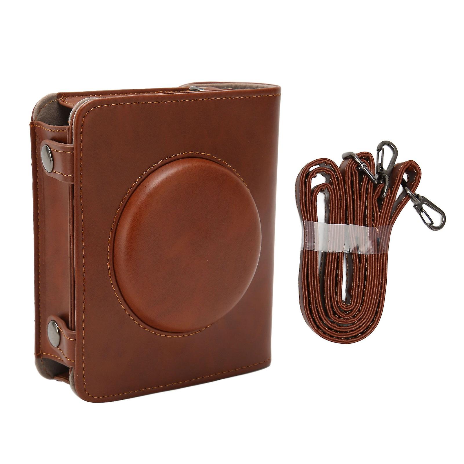 Retro PU Camera Case for Kodak Mini Shot 3 - Durable, Stylish, with Shoulder Strap