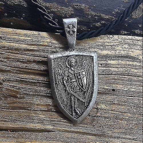 1 SZTUK Archanioł St Michael Chroń mnie Saint Shield Protection Naszyjnik Charm Naszyjnik Talizman