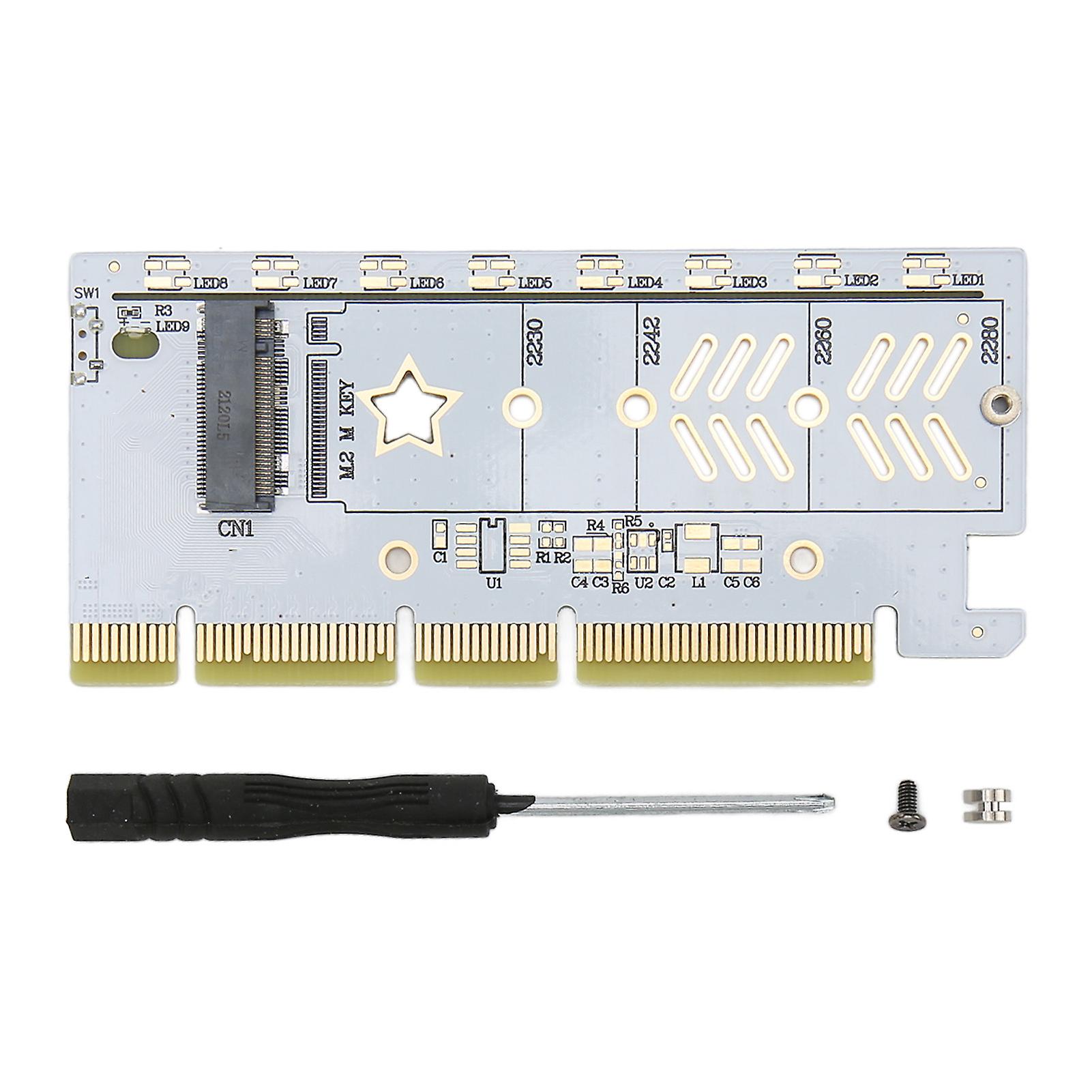 PCIe to NVMe Adapter Card 64Gbps PCIe 4.0 Plug and Play Stable Safe NVMe SSD to PCIe Card
