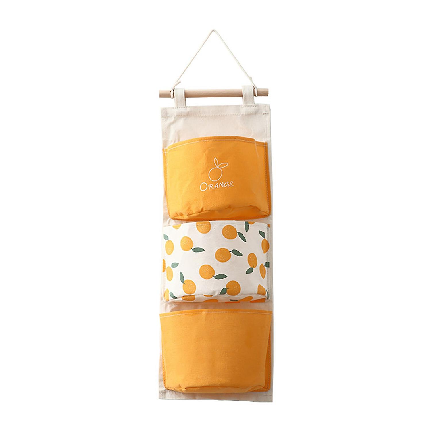 Hanging Organizer Wall Mounted Multipurpose Cotton Compartment Design Hanging Storage Bag Behind Doo