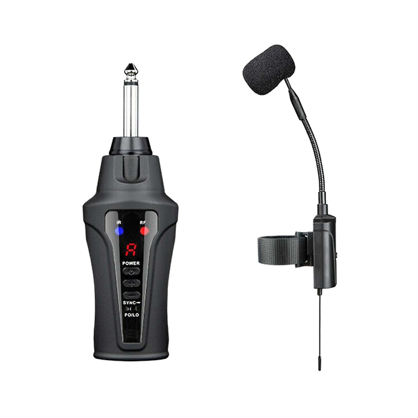 Clarinet Microphone Receiver Transmitter System Built in Battery UK 220V Plug Multifunctional Lightweight Easily Install