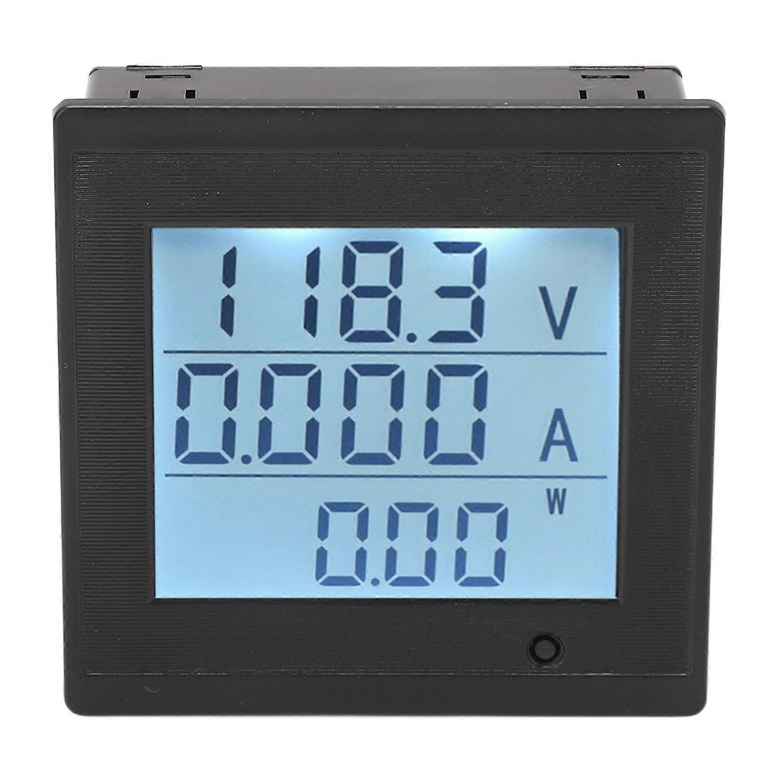 LCD Digital Voltmeter Ammeter DC 6-200V Voltage Monitor Alarm Function