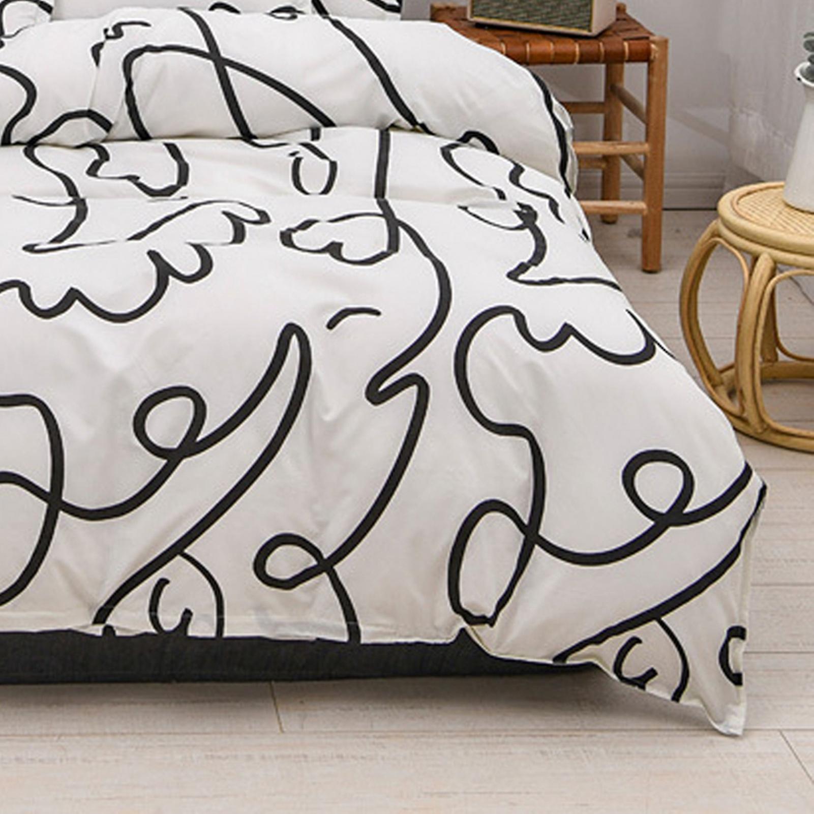 3pcs Cotton Bed Set 1.2m Thickened Brushed Skin-Friendly