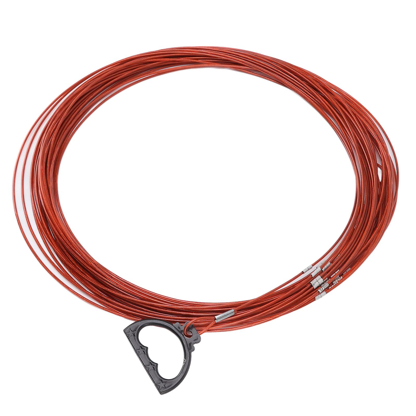 30m Steel Wire Measuring Rope with Plastic Coating & Pull Ring